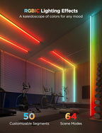Smart Rgbic LED Strip Lights 5m with Covers