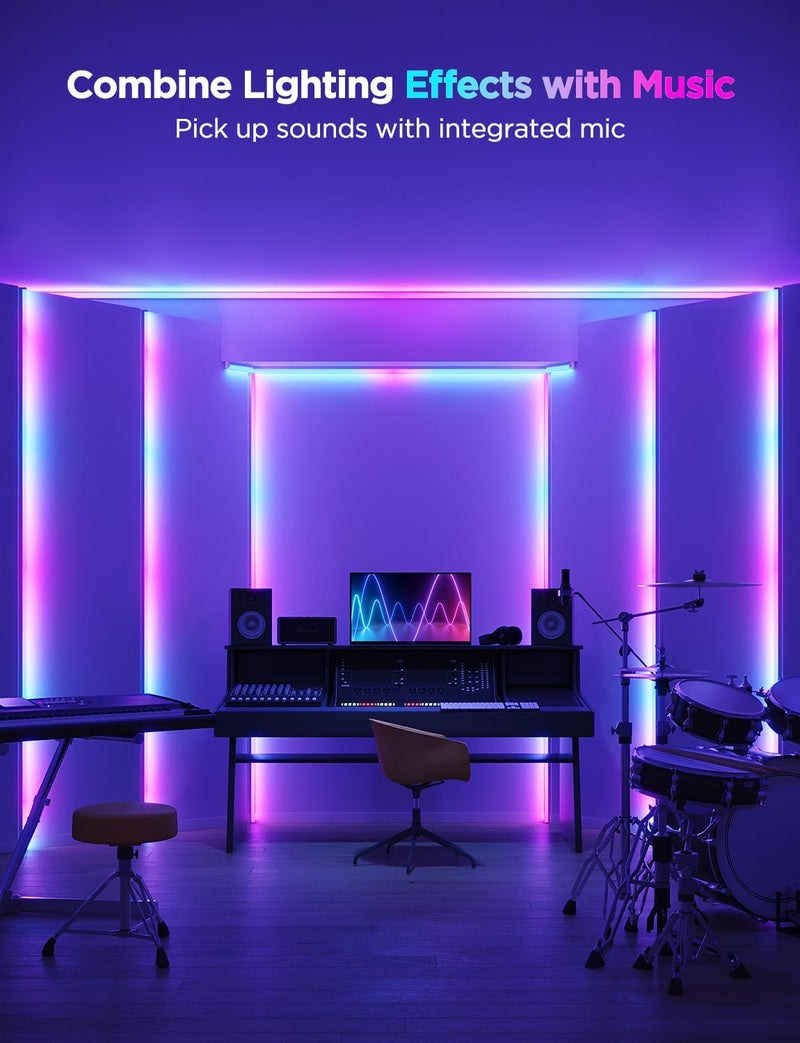 Smart Rgbic LED Strip Lights 5m with Covers
