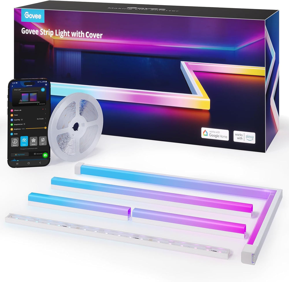 Smart Rgbic LED Strip Lights 5m with Covers