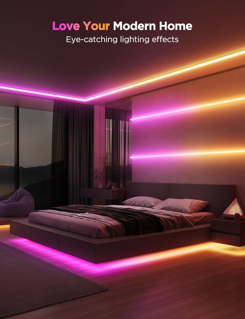 Smart Rgbic LED Strip Lights 5m with Covers