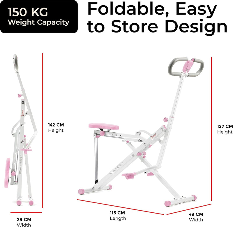 Smart Row-N-Ride Foldable Squat Rowing Machine