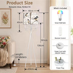 Smart Tripod Floor Lamp with Coal Tit Bird