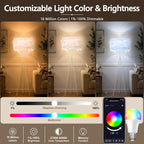 Smart Tripod Floor Lamp with Feather Shade Acrylic