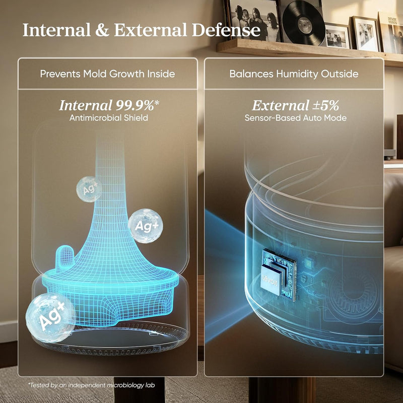 Smart Warm Cool Mist Humidifier 6L Top Fill