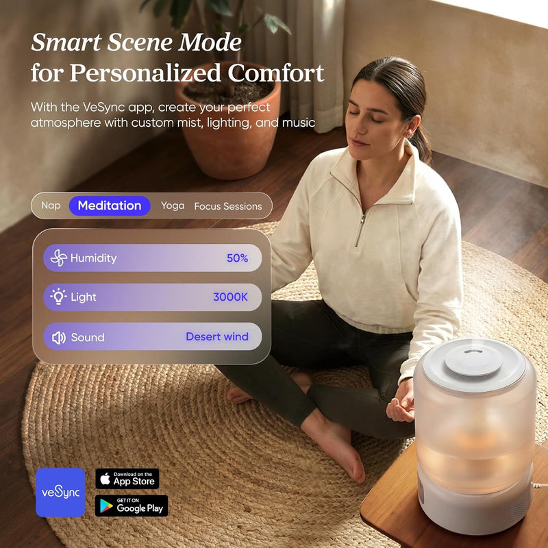 Smart Warm Cool Mist Humidifier 6L Top Fill