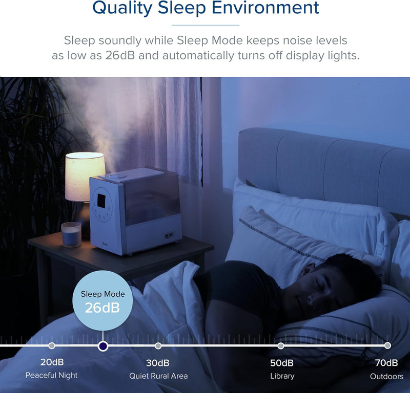 Smart Warm Cool Mist Humidifier 6L Top Fill