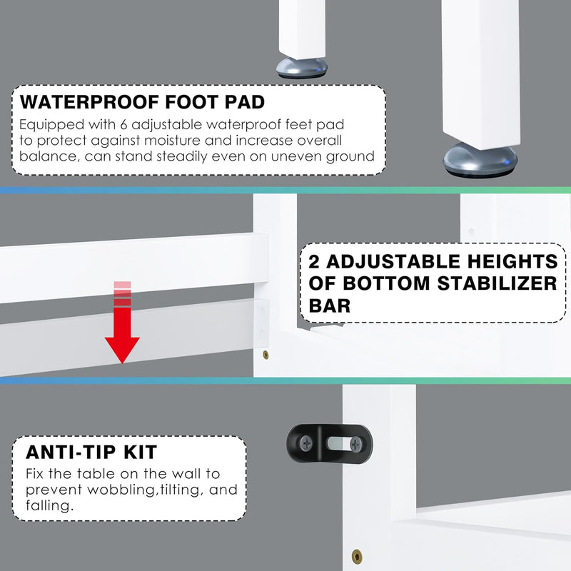 Over the Toilet Storage with Drawers Large Bathroom