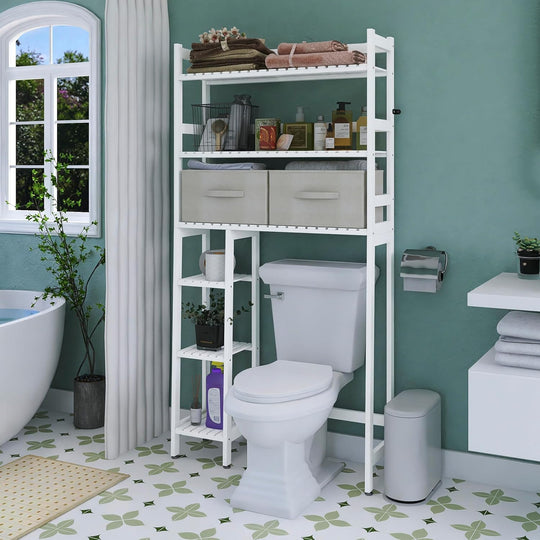 Over the Toilet Storage with Drawers Large Bathroom