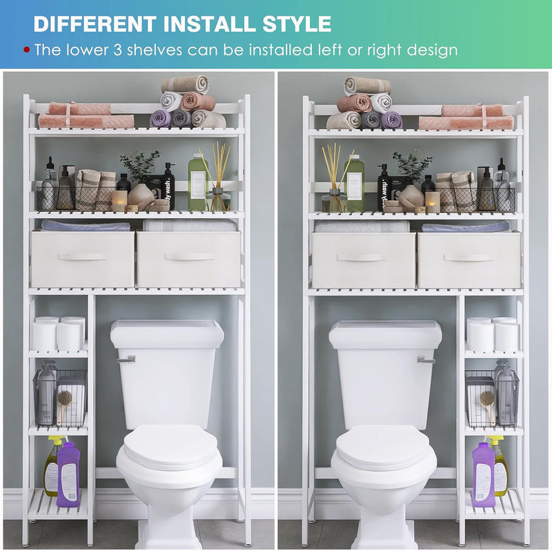 Over the Toilet Storage with Drawers Large Bathroom