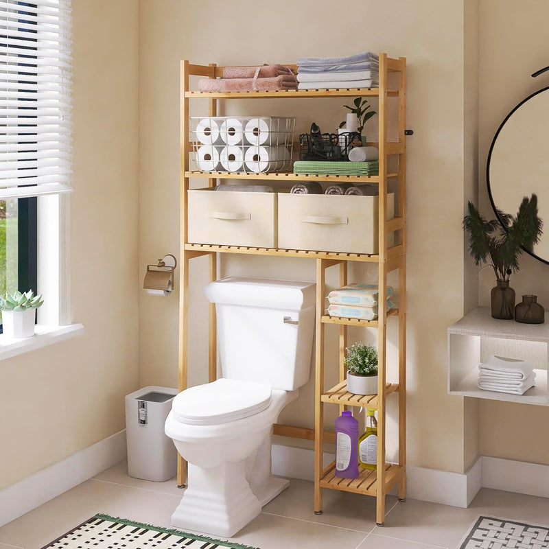 Over the Toilet Storage with Drawers Large Bathroom