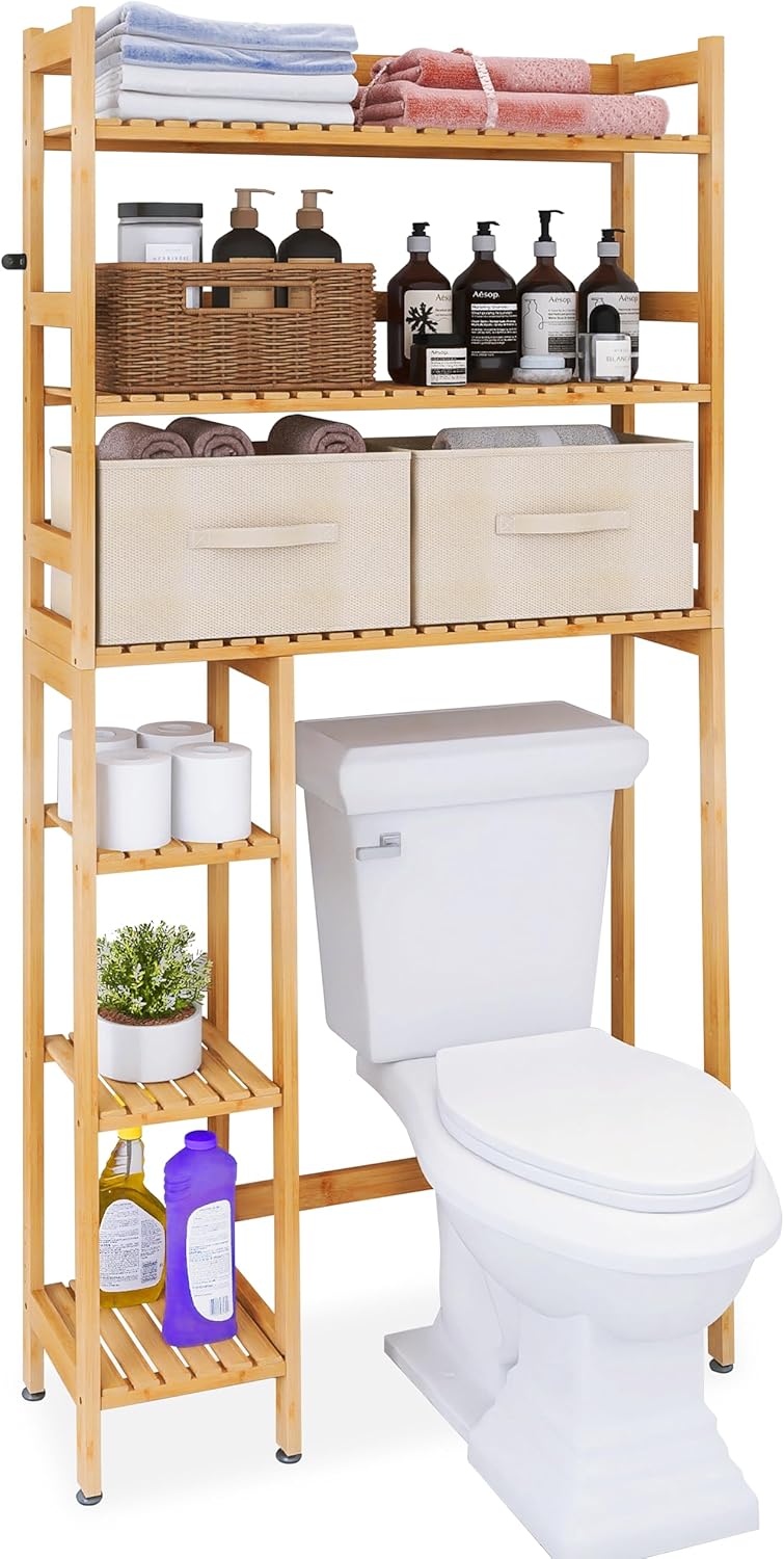 Over the Toilet Storage with Drawers Large Bathroom