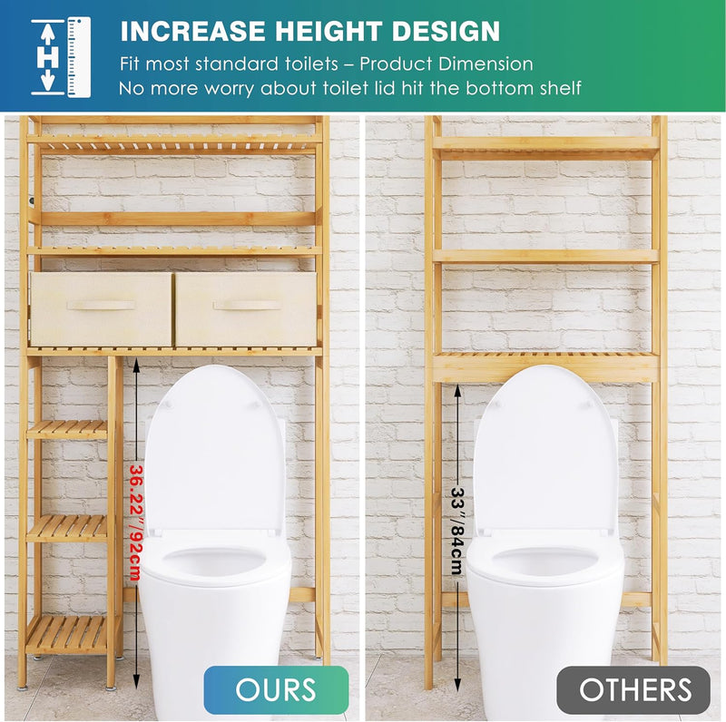 Over the Toilet Storage with Drawers Large Bathroom