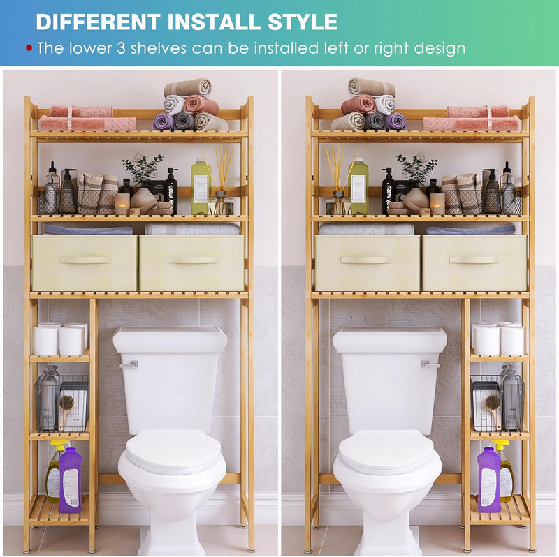 Over the Toilet Storage with Drawers Large Bathroom