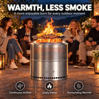 Smokeless Fire Pit 304 Stainless Steel Portable Wood