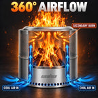 Smokeless Fire Pit 304 Stainless Steel Portable Wood