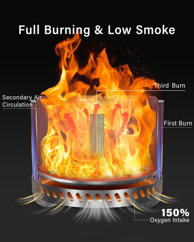 Smokeless Fire Pit Portable Safe Burning Fireplaces