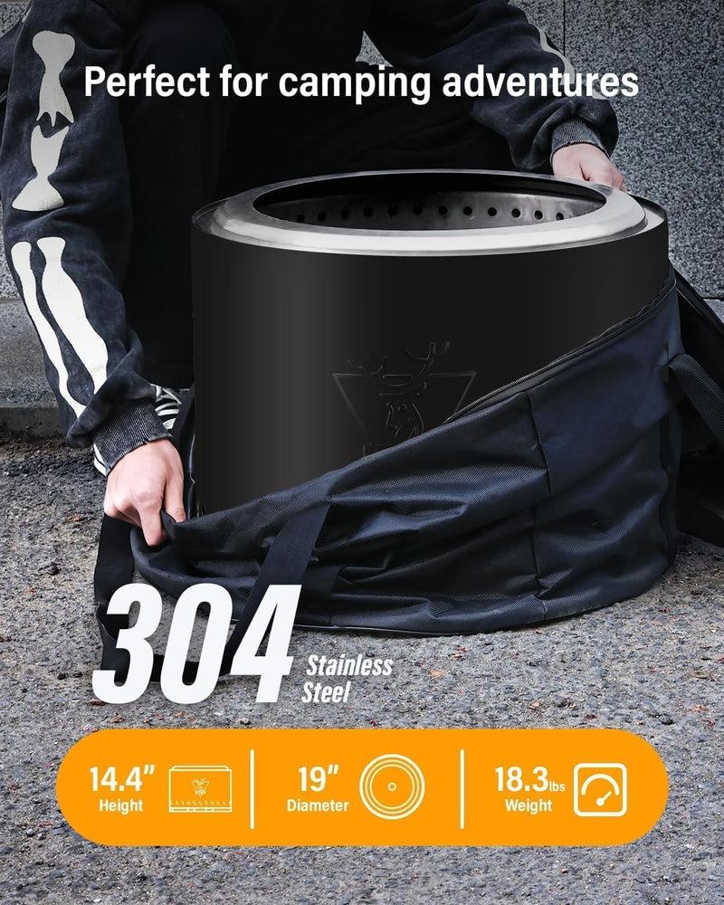 Smokeless Fire Pit Portable Safe Burning Fireplaces