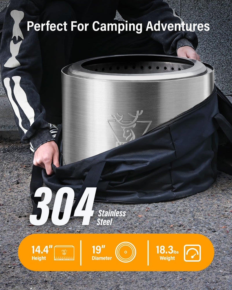 Smokeless Fire Pit Portable Safe Burning Fireplaces