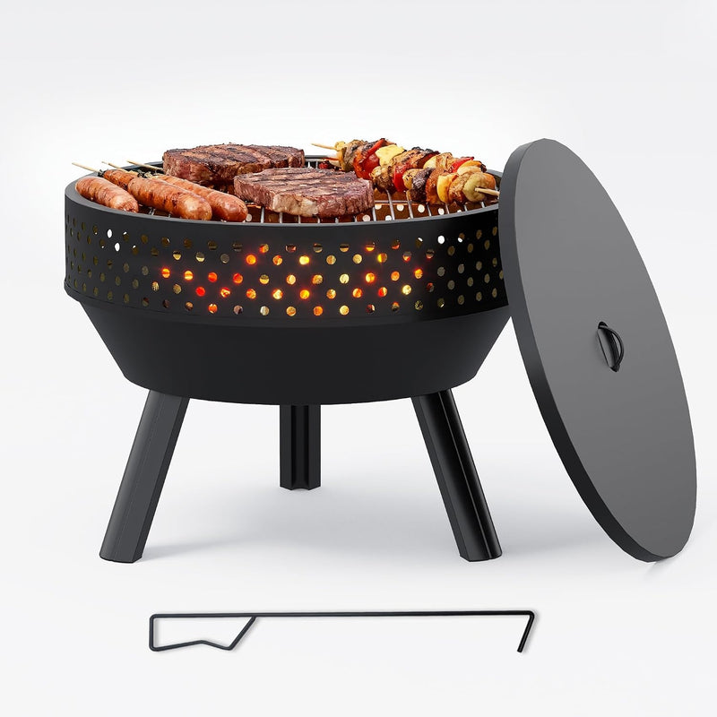 Smokeless Fire Pit with Poker