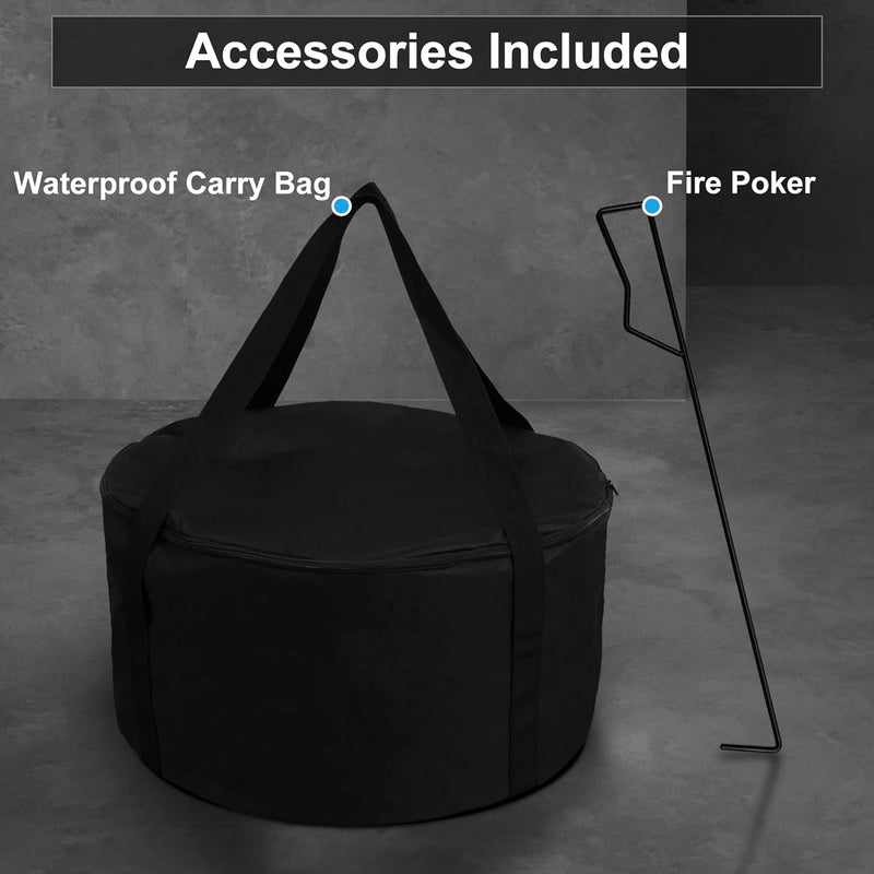 Smokeless Fire Pit with Poker