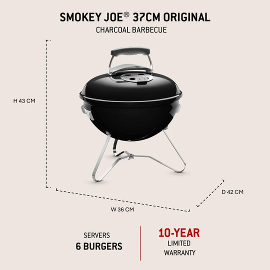 Smokey Joe Barbecue Portable Design Porcelain-Enamelled Lid Bowl