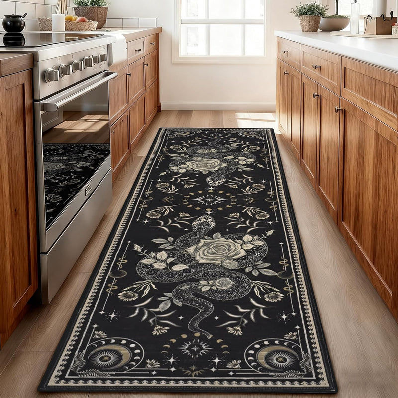 Snake Living Room Rug Washable Gothic Rugs