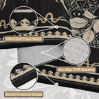 Snake Living Room Rug Washable Gothic Rugs
