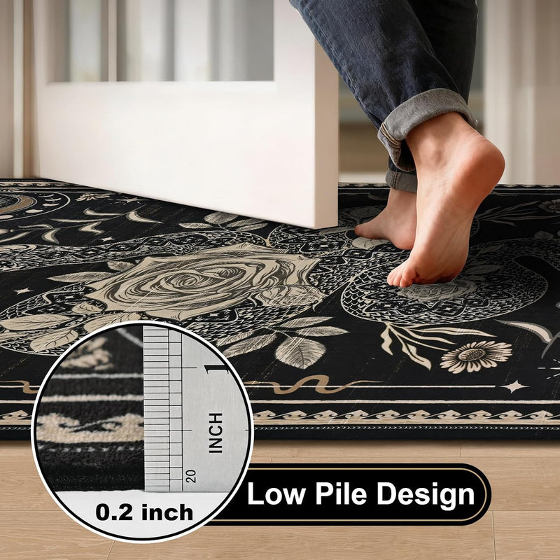 Snake Living Room Rug Washable Gothic Rugs
