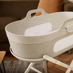 Snuzbaskit Moses Basket with Mattress Folding Stand Bundle