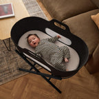 Snuzbaskit Moses Basket with Mattress Folding Stand Bundle