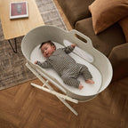 Snuzbaskit Moses Basket with Mattress Folding Stand Bundle