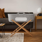 Snuzbaskit Moses Basket with Mattress Folding Stand Bundle