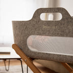 Snuzbaskit Moses Basket with Mattress Folding Stand Bundle