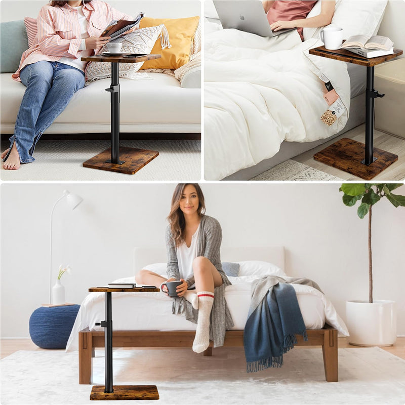 Sofa Armrest Tray Table for Couch Swivel Height