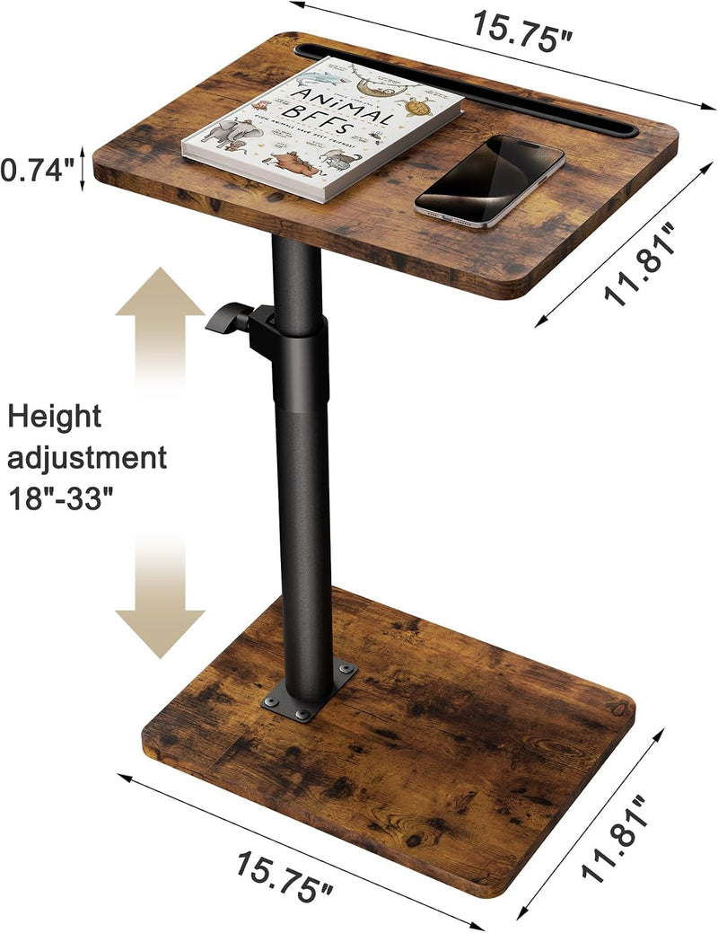 Sofa Armrest Tray Table for Couch Swivel Height