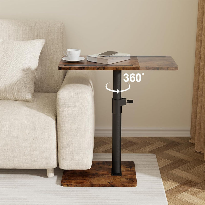 Sofa Armrest Tray Table for Couch Swivel Height
