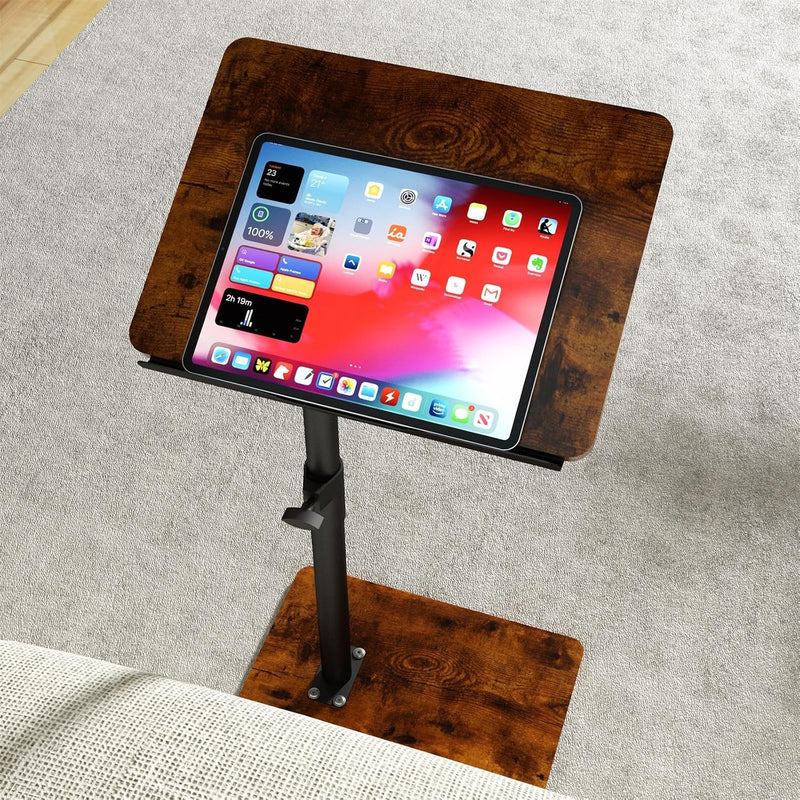 Sofa Armrest Tray Table for Couch Swivel Height