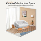 Sofa Bed Flocked Couches Air Mattress Size Armrest