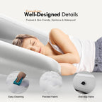 Sofa Bed Flocked Couches Air Mattress Size Armrest