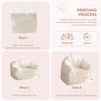 Sofa Bed Folding Bean Bag Chair Faux Fur