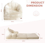 Sofa Bed Folding Bean Bag Chair Faux Fur