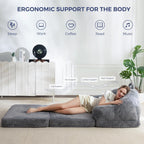 Sofa Bed Folding Bean Bag Chair Faux Fur
