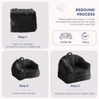 Sofa Bed Folding Bean Bag Chair Faux Fur
