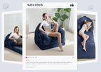 Sofa Bed Folding Bean Bag Chair Faux Fur