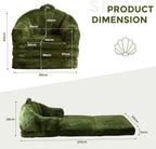 Sofa Bed Folding Bean Bag Chair Faux Fur