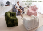 Sofa Bed Folding Bean Bag Chair Faux Fur