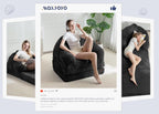 Sofa Bed Folding Bean Bag Chair Faux Fur