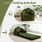 Sofa Bed Folding Bean Bag Chair Faux Fur