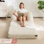 Sofa Bed Folding Bean Bag Chair Faux Fur