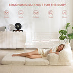 Sofa Bed Folding Bean Bag Chair Faux Fur